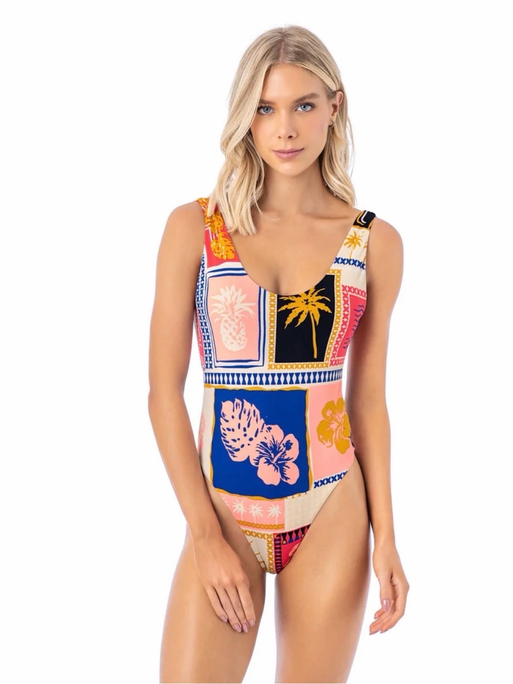 Womens Maaji Paradise Postals Claire One Piece Reversible Size Extra Small